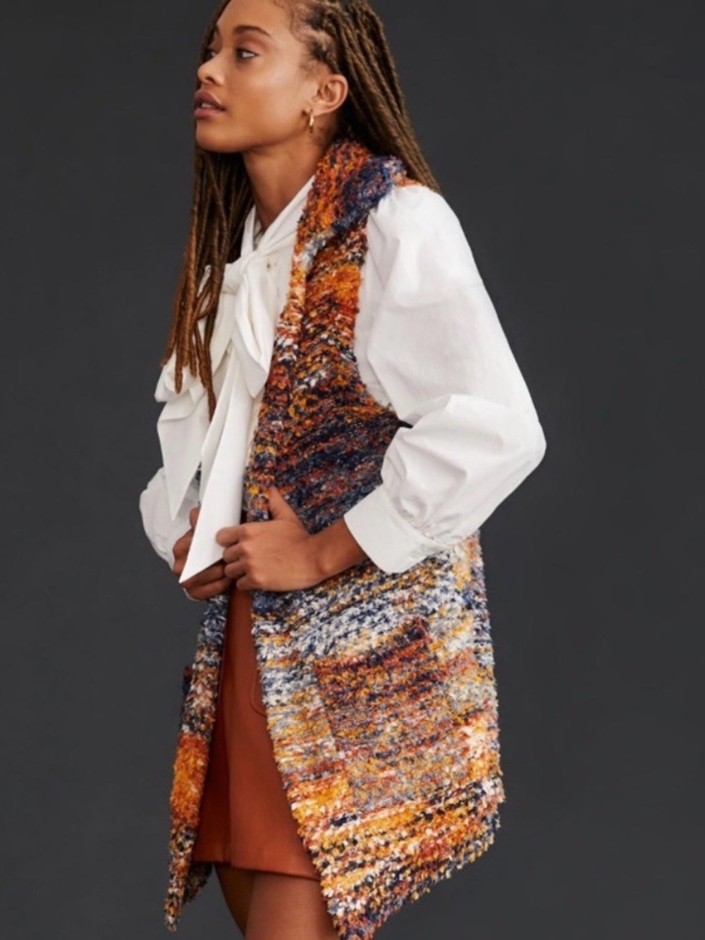 Pilcro by Anthropologie Textured Woven Spacedye Sweater Vest M